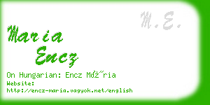 maria encz business card